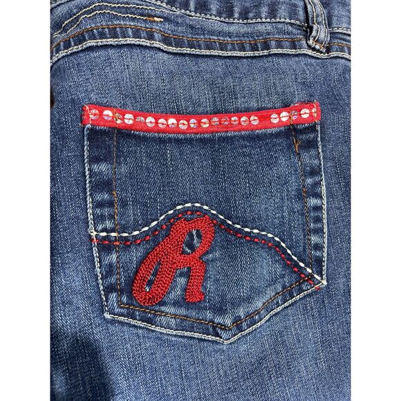 Deadstock RocaWear Y2k Low Rise Baggy Wide Leg Dark Jeans 15/16 - Picture 12 of 12